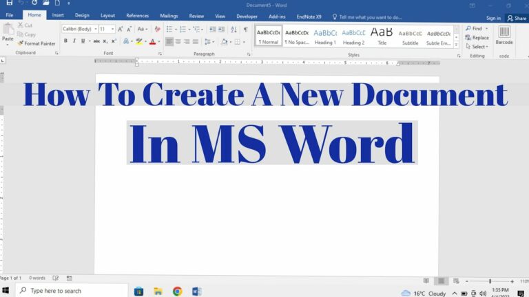 A Comprehensive Guide to Creating New Documents in Microsoft Word