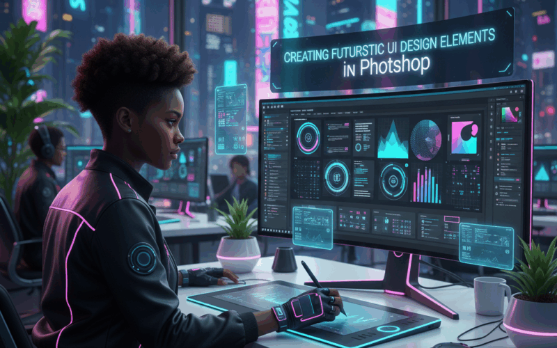 Creating Futuristic UI Design Elements in Photoshop