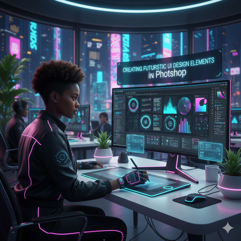 Creating Futuristic UI Design Elements in Photoshop