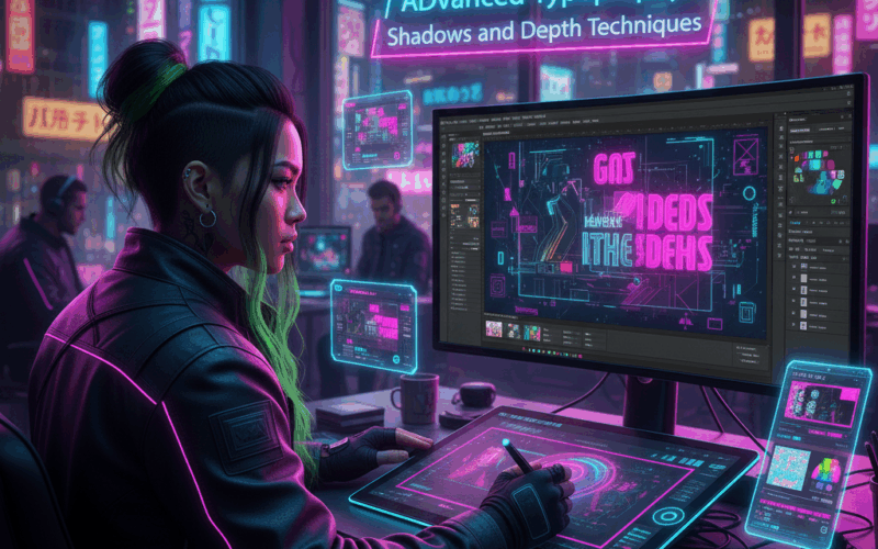 Advanced Typography Shadows and Depth Techniques