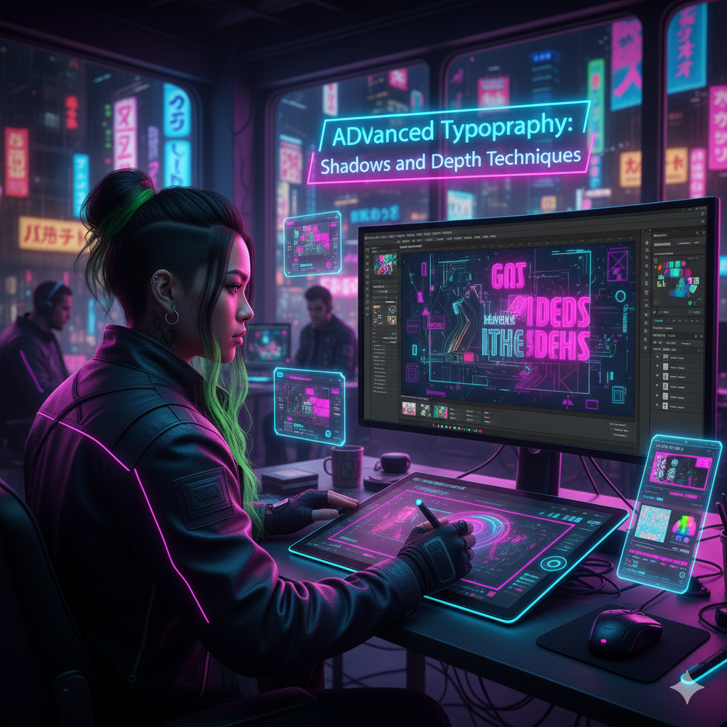 Advanced Typography Shadows and Depth Techniques