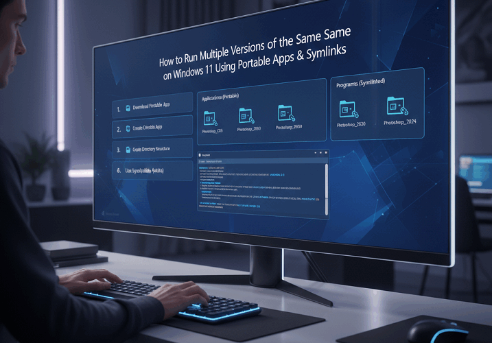 How to Run Multiple Versions of the Same Software on Windows 11 Using Portable Apps and Symlinks