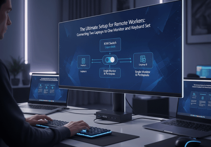 The Ultimate Setup for Remote Workers: Connecting Two Laptops to One Monitor and Keyboard Set