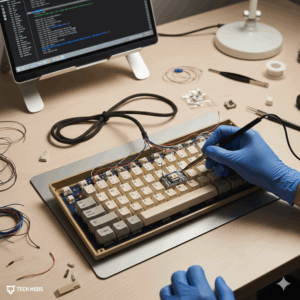 How to Convert Your Old Wired Mechanical Keyboard to Wireless Using a Hidden Bluetooth Micro-Controller