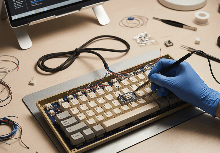 How to Convert Your Old Wired Mechanical Keyboard to Wireless Using a Hidden Bluetooth Micro-Controller