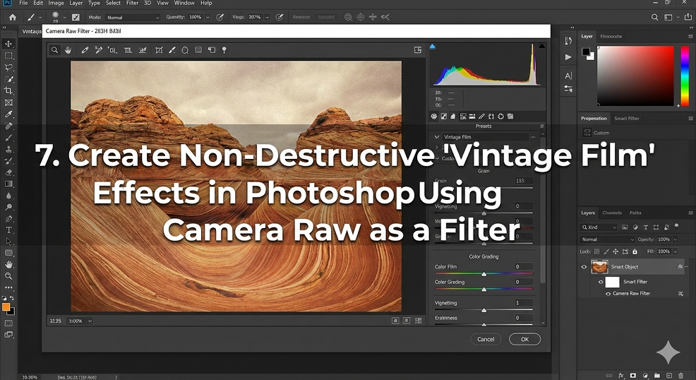 How to Create Non-Destructive "Vintage Film" Effects in Photoshop Using Camera Raw as a Filter