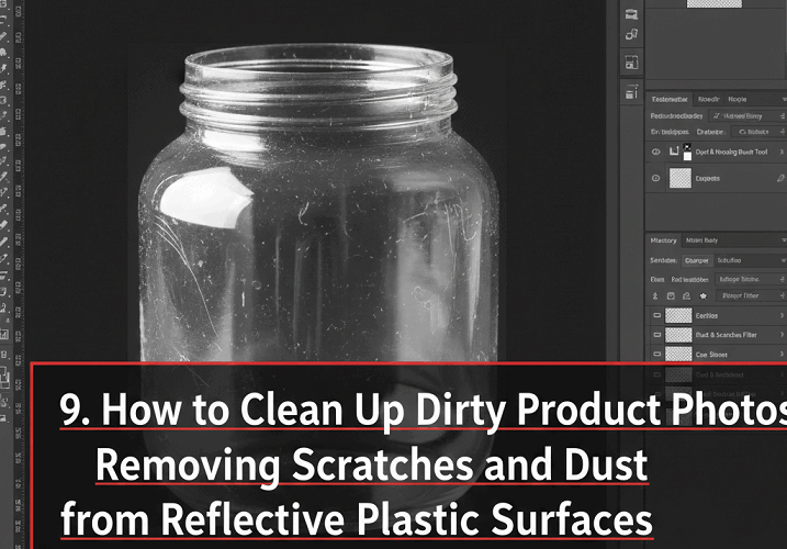 How to Clean Up Dirty Product Photos: Removing Scratches and Dust from Reflective Plastic Surfaces