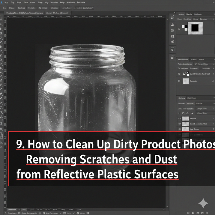 How to Clean Up Dirty Product Photos: Removing Scratches and Dust from Reflective Plastic Surfaces