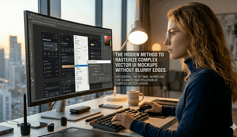 The Hidden Method to Rasterize Complex Vector UI Mockups Without Blurry Edges