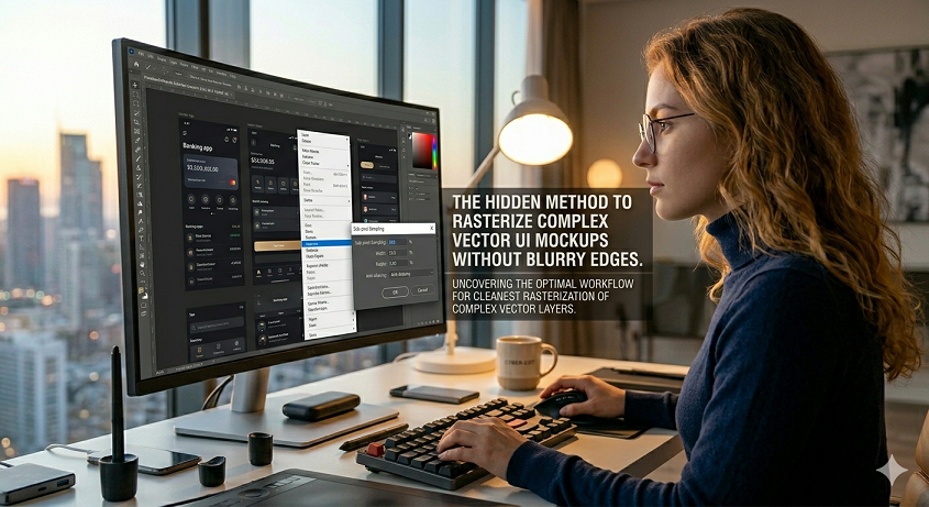 The Hidden Method to Rasterize Complex Vector UI Mockups Without Blurry Edges