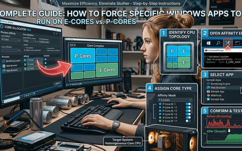 How to Force Specific Windows Apps to Run on E-Cores vs. P-Cores