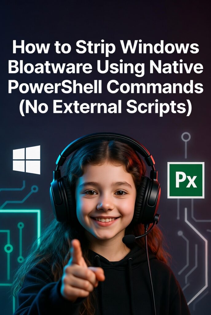 How to Strip Windows Bloatware Using Native PowerShell Commands (No External Scripts)