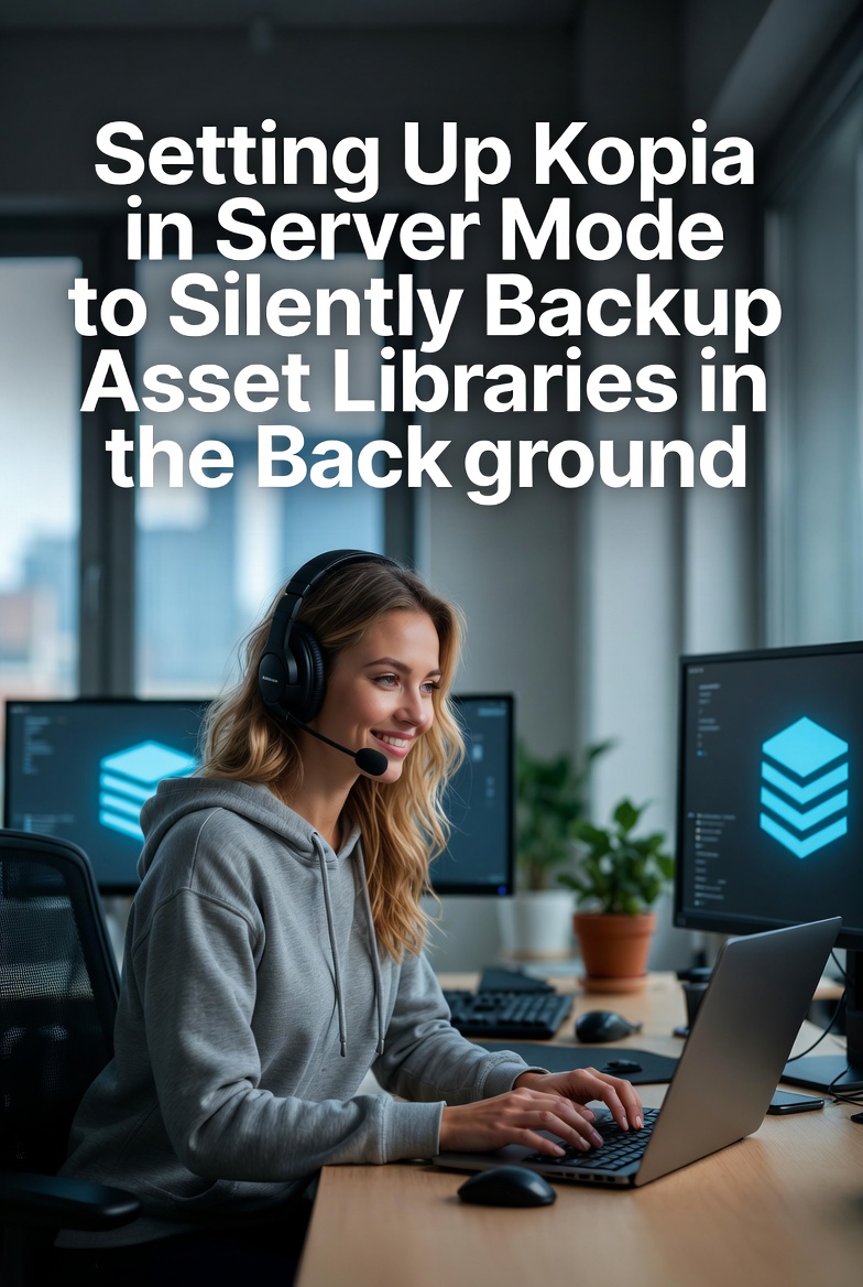 Setting Up Kopia in Server Mode to Silently Backup Asset Libraries in the Background