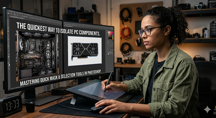 The Quickest Way to Isolate PC Components from Cluttered Backgrounds in Photoshop