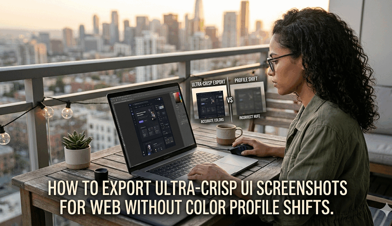 How to Export Ultra-Crisp UI Screenshots for Web Without Color Profile Shifts