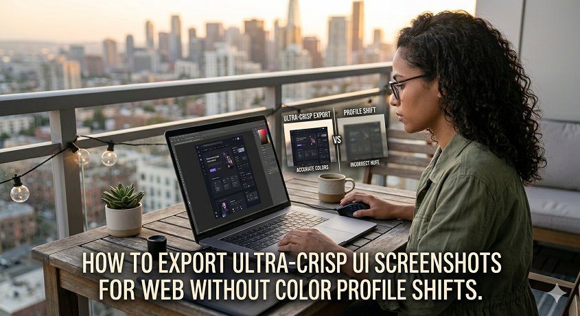How to Export Ultra-Crisp UI Screenshots for Web Without Color Profile Shifts