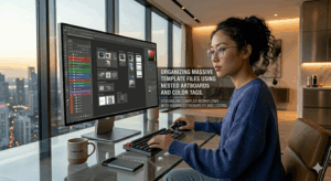 Organizing Massive Photoshop Template Files Using Nested Artboards and Color Tags