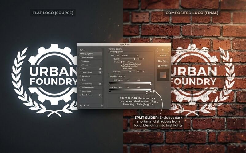 How to Use Photoshop's 'Blend If' Sliders to Seamlessly Transfer Textures Across Uneven Lighting