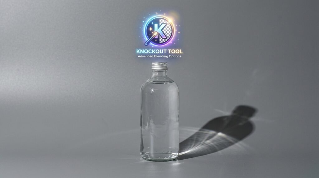 Deep Etching Transparent Objects: Using the 'Knockout' Blending Option for Glass and Liquid Shadows