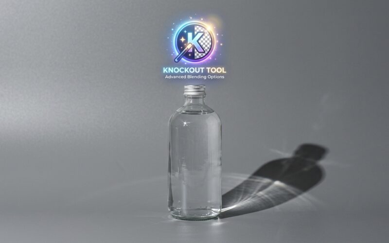 Deep Etching Transparent Objects: Using the 'Knockout' Blending Option for Glass and Liquid Shadows