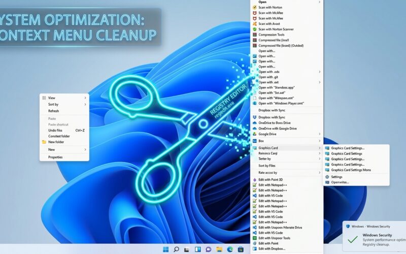 Cleaning Up the Right-Click Context Menu Manually via the Registry to Remove Uninstall Remnants