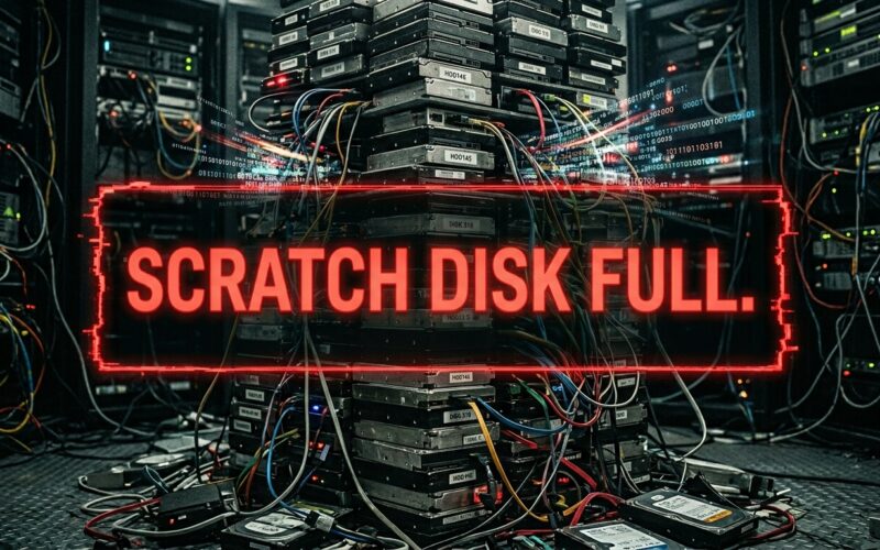 Diagnosing Scratch Disk Full Errors Caused by Hidden History States and Cache Levels
